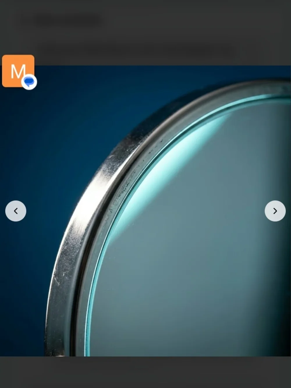 Table Or Wall Mirror with Silver Frame - Compact Stand Mirror
